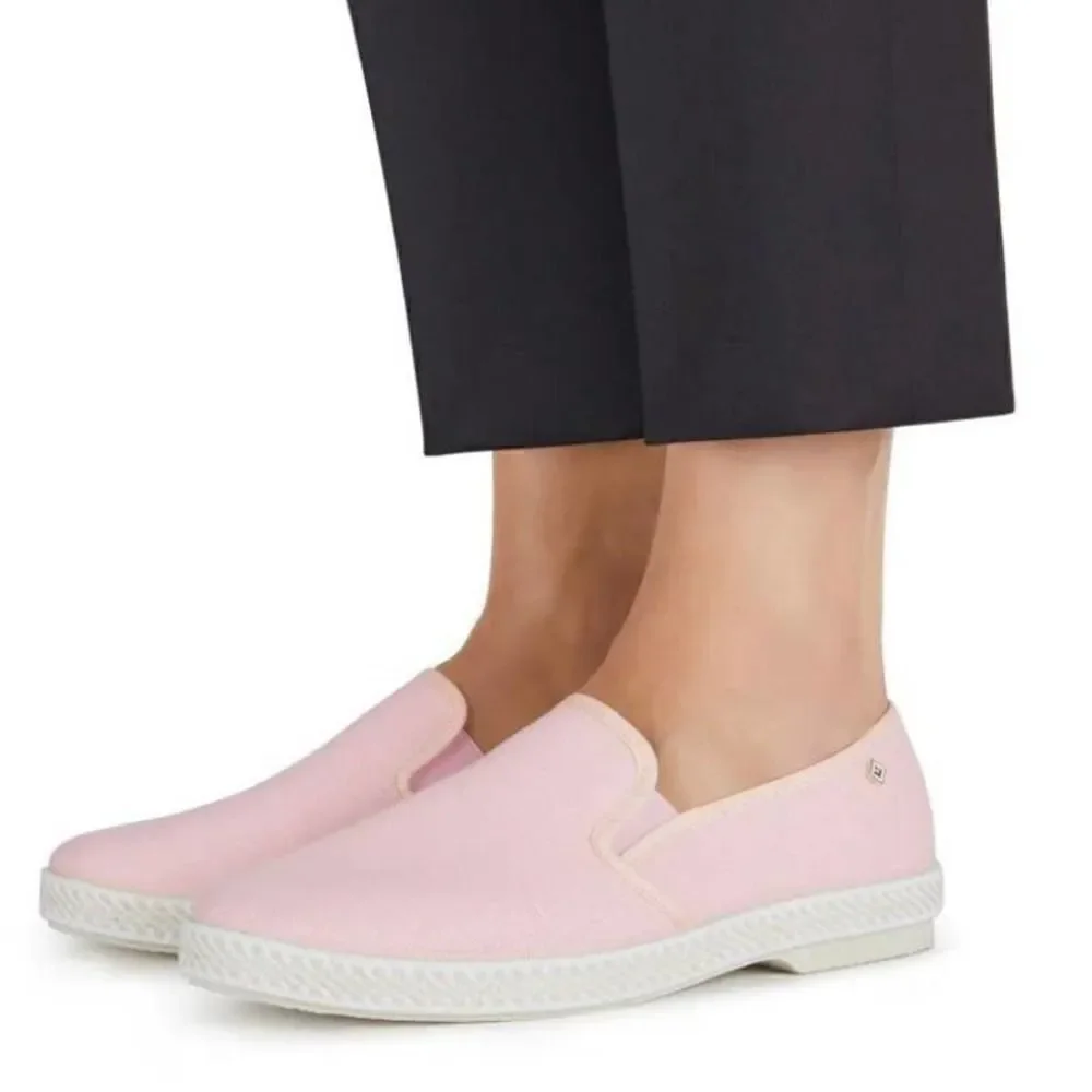 Rivieras Nymphe Cotton Canvas Slip On Classic Pink Canvas Sneakers Size 40